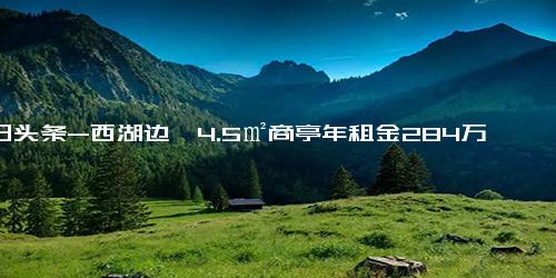 今日头条-西湖边一4.5㎡商亭年租金284万，知情人 商亭一直能盈利，此次算低价，租户没断过